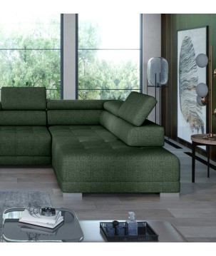 Narożnik CAMPO XL z elektryczną regulacją siedziska Prawostronny w tkaninie MEMPHIS 12 WERSAL