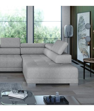 Narożnik CAMPO XL z elektryczną regulacją siedziska Prawostronny w tkaninie MEMPHIS 16 WERSAL