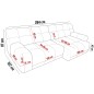 Sofa COCOON Big Sofa z elektryczną regulacją siedziska w tkaninie DressME 06 WERSAL
