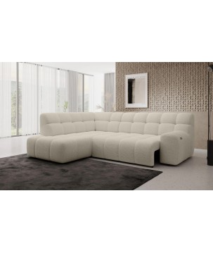 Narożnik COCOON L z elektryczną regulacją siedziska Lewostronny w tkaninie JAGUAR 02