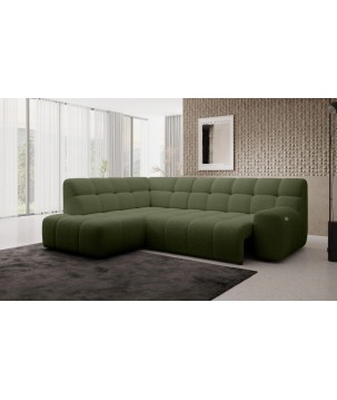 Narożnik COCOON L z elektryczną regulacją siedziska Lewostronny w tkaninie JAGUAR 12