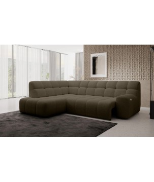 Narożnik COCOON L z elektryczną regulacją siedziska Lewostronny w tkaninie JAGUAR 08