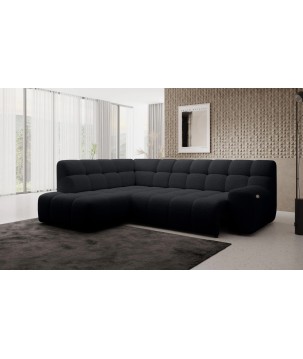 Narożnik COCOON L z elektryczną regulacją siedziska Lewostronny w tkaninie JAGUAR 22