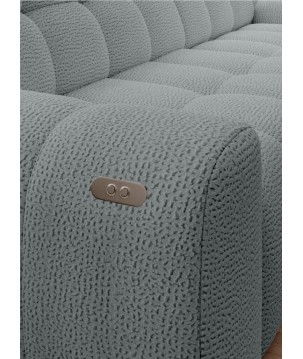 Narożnik COCOON S w układzie L z elektryczną regulacją siedziska Lewostronny w tkaninie JAGUAR 19