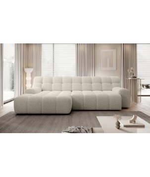 Narożnik COCOON S w układzie L z elektryczną regulacją siedziska Lewostronny w tkaninie JAGUAR 02