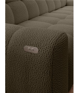 Narożnik COCOON S w układzie L z elektryczną regulacją siedziska Prawostronny w tkaninie JAGUAR 08