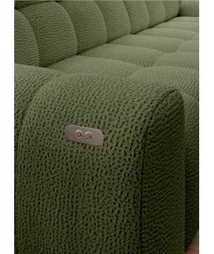 Narożnik COCOON S w układzie L z elektryczną regulacją siedziska Prawostronny w tkaninie JAGUAR 12