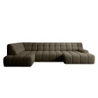 Narożnik COCOON XL w układzie U z elektryczną regulacją siedziska Lewostronny w tkaninie JAGUAR 08