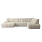 Narożnik COCOON XL w układzie U z elektryczną regulacją siedziska Prawostronny w tkaninie JAGUAR 02