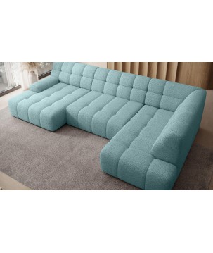 Narożnik COCOON XL w układzie U z elektryczną regulacją siedziska Prawostronny w tkaninie JAGUAR 16