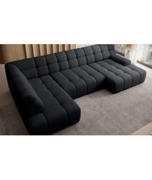 Narożnik COCOON XL w układzie U z elektryczną regulacją siedziska Lewostronny w tkaninie JAGUAR 22