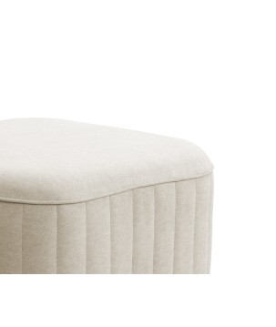 Pufa LAREN w kolorze kremowym w tkaninie CASTEL 03