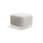 Pufa LAREN w kolorze ecru w tkaninie CASTEL 04