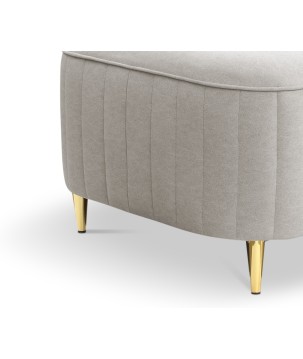 Pufa LAREN w kolorze ecru w tkaninie CASTEL 04