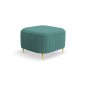 Pufa LAREN w kolorze turkusowym w tkaninie CASTEL 70