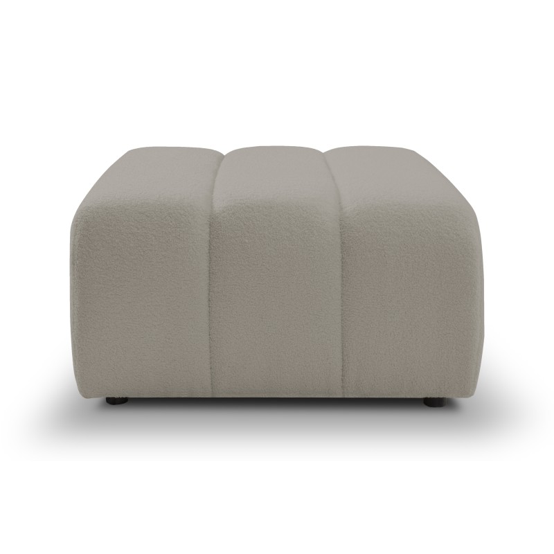 Pufa BALOO w kolorze jasnej szarości w tkaninie LAMBI 11