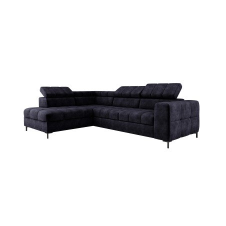 Narożnik PABLOS układ L strona Lewa w tkaninie CLOUD 79 regulowane zagłówki z funkcją spania