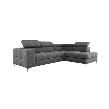 Narożnik PABLOS układ L strona Lewa w tkaninie VOGUE 16 regulowane zagłówki z funkcją spania