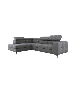 Narożnik PABLOS układ L strona Prawa w tkaninie VOGUE 14 regulowane zagłówki z funkcją spania