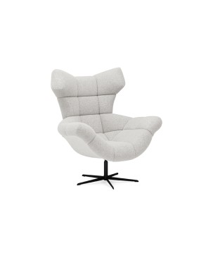 Fotel SENSI Relax obrotowy 360° z funkcją bujania w tkaninie Aphrodite 01