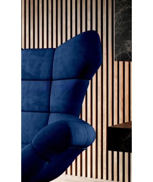 Fotel SENSI Relax obrotowy 360° z funkcją bujania w tkaninie Monolith 77