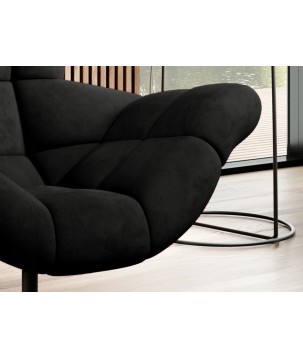 Fotel SENSI Relax obrotowy 360° z funkcją bujania w tkaninie Solar 99