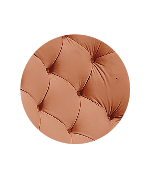 Fotel USZAK bujany tapicerowany z podłokietnikami, kolor Pomarańczowy tkanina MAGIC VELVET