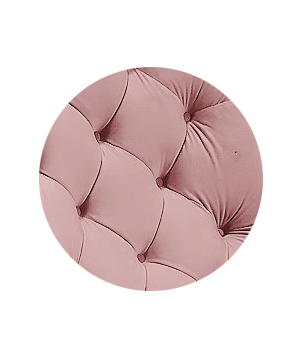 Fotel USZAK bujany tapicerowany z podłokietnikami, kolor Różowy tkanina MAGIC VELVET