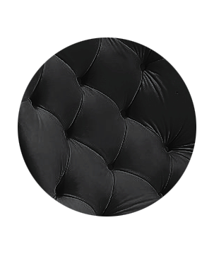 Fotel USZAK bujany tapicerowany z podłokietnikami, kolor Czarny tkanina MAGIC VELVET