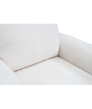 Fotel BOHO na drewnianych nogach z oparciem i podłokietnikami w tkaninie Perfect Harmony 01