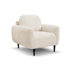 Fotel BOHO na drewnianych nogach z oparciem i podłokietnikami w tkaninie Perfect Harmony 07