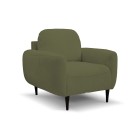 Fotel BOHO na drewnianych nogach z oparciem i podłokietnikami w tkaninie Perfect Harmony 39