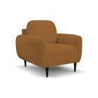 Fotel BOHO na drewnianych nogach z oparciem i podłokietnikami w tkaninie Perfect Harmony 56