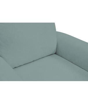 Fotel BOHO na drewnianych nogach z oparciem i podłokietnikami w tkaninie Perfect Harmony 72