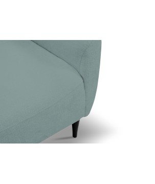 Fotel BOHO na drewnianych nogach z oparciem i podłokietnikami w tkaninie Perfect Harmony 72