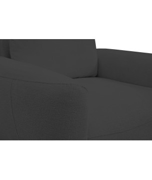 Fotel BOHO na drewnianych nogach z oparciem i podłokietnikami w tkaninie Perfect Harmony 90