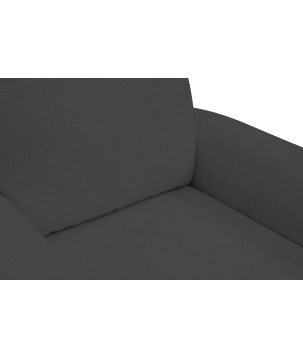 Fotel BOHO na drewnianych nogach z oparciem i podłokietnikami w tkaninie Perfect Harmony 90