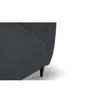 Fotel BOHO na drewnianych nogach z oparciem i podłokietnikami w tkaninie Perfect Harmony 90