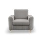 Fotel LAREN na stalowych nogach z oparciem i podłokietnikami w tkaninie CASTEL 80