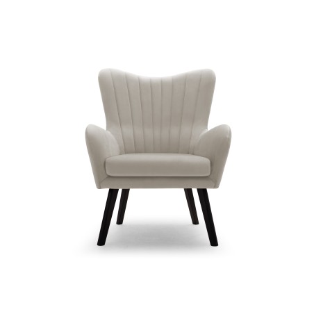 Fotel TED z wysokim oparciem i siedziskiem w tkaninie VELLUTO 01