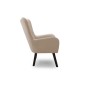 Fotel TED z wysokim oparciem i siedziskiem w tkaninie VELLUTO 02