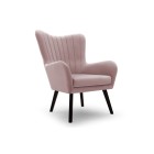 Fotel TED z wysokim oparciem i siedziskiem w tkaninie VELLUTO 14