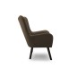 Fotel TED z wysokim oparciem i siedziskiem w tkaninie VELLUTO 31