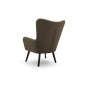 Fotel TED z wysokim oparciem i siedziskiem w tkaninie VELLUTO 31
