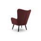 Fotel TED z wysokim oparciem i siedziskiem w tkaninie VELLUTO 32