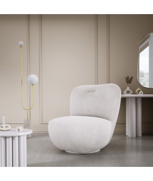 Fotel LUIS obrotowy 360° na płaskiej podstawie w tkaninie ANTHOLOGY 01