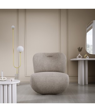 Fotel LUIS obrotowy 360° na płaskiej podstawie w tkaninie ANTHOLOGY 06