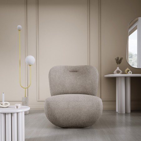 Fotel LUIS obrotowy 360° na płaskiej podstawie w tkaninie ANTHOLOGY 06
