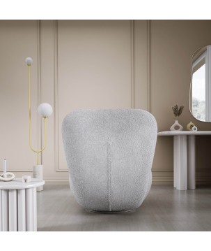 Fotel LUIS obrotowy 360° na płaskiej podstawie w tkaninie ANTHOLOGY 17