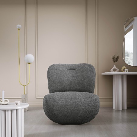 Fotel LUIS obrotowy 360° na płaskiej podstawie w tkaninie ANTHOLOGY 18